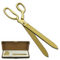 Ceremonial Ribbon Cutting Scissors - Gold Plated (15")